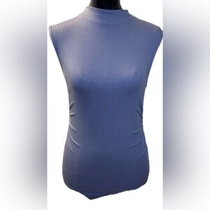 Madden Girl Sleeveless Light Blue Bodysuit, Snap Bottom, Size Medium, NWT